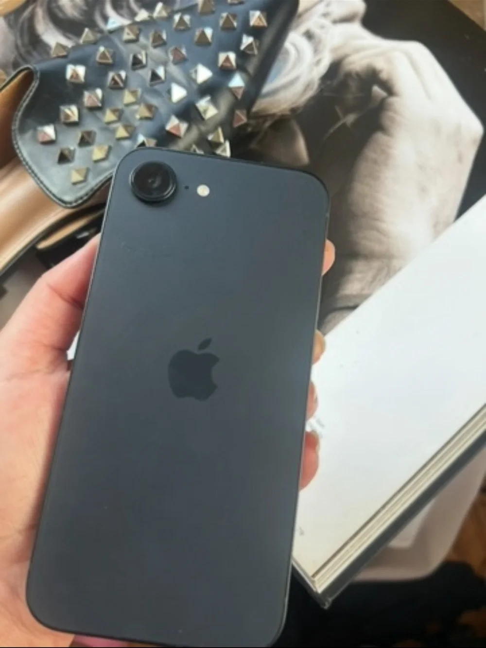 Apple iPhone 16e in Matte Black - Minimalist Back Panel lock with total wireless